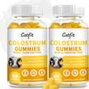 Sugar-Free Bovine Colostrum Supplement Gummies,Grass-Fed Colostrum for Women &Men, Gut Health, Immunity, Cognitive, Orange Flavor 120 Gummies with 40% IgG (60 Count (Pack of 2))