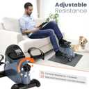 Mini Exercise Bike, AGM Under Desk Bike Pedal Exerciser Foot Cycle Arm & Leg Pedal Exerciser with LCD Screen Displays