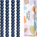 LPUSA Navy Spiral Taper Candles Twisted Candle Conical Stick Candles for Holiday Wedding Party Wax Unscented Dinner Candle Dripless,Christmas Gift H 10 Inch, 4pcs（NavyC）