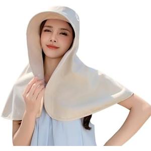 Women's Wide Brim Shawl Sun Hat with Neck Cover, Hiking and Climbing Travel Sun Hat, Summer Protection Beach
