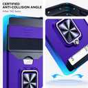 Multifunctional Google Pixel 10 Pro XL Case with Card Holder and Sliding Camera Cover - Wireless Charging Compatible Pixel 10 Pro XL Wallet Case with Magnetic Kickstand (Purple)