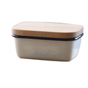 Butter Dish Ceramic Cheese Organiser with Lid for Kitchen and Dining Room