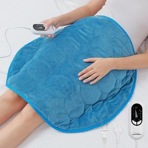 immtree 7lbs Weighted Heating Pad, 24x29 Inches, Extra Large Size Heated Lap Heavy Blanket with Fast Heat Technology, Deeper Pain Relief for Back and Knee, Gifts for Mother Women Adults, Blue