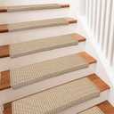 Bullnose Carpet Stair Treads, 7-Piece Set Stair Treads for Wooden Steps, 29.5" x 9.5"