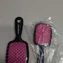Detangle Brush, Hair Care Brush for All Hair Types, Black & Pink, Heat Resistant, Ergonomic Handle, Unisex, Ages 3 and Up