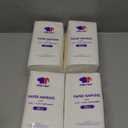 JOLLY CHEF 200 Pack Disposable Paper Napkins, Soft Bathroom Napkins for Guests, 2-Ply White Paper Hand Towels for Halloween, Wedding, Thanksgiving