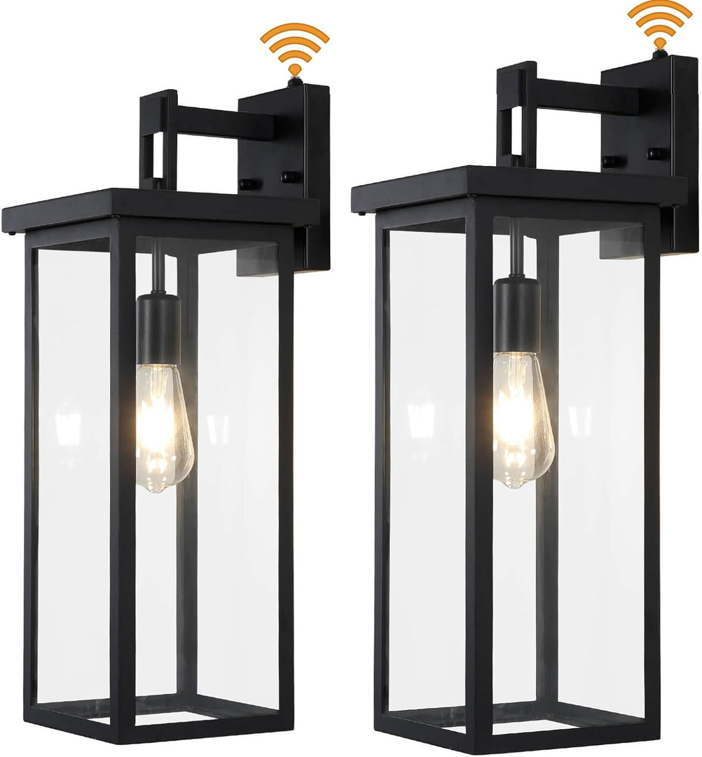 2-Pack Dusk To Dawn LED Outdoor Wall Lanterns