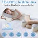 Side Sleeper Pillow for Adults, Ergonomic Memory Foam Pillow with Arm Hole for Neck, Rotator Cuff & Shoulder Pain Relief, Knee Pillow Between Legs, Shoulder Pillow Ideal for Left & Right Side Sleeper, Gray