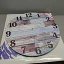 XNM Wood Extra Large Clocks Battery Operated Decorative 24 Inch Nautical Grey Rustic Wall Clock for Office Round Wall Clock Silent(MDF No Solid Wood) (Light Blue Grey)