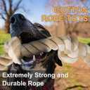 Fida Dog Rope Toys for Large/Medium Aggressive Chewers, Tough Cotton Chew Toy, 3 Feet 5 Knots Indestructible, Tug of War Dog Pull Rope Teeth Cleaning