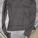 ANRABESS Long Sleeve Shirts for Women V Neck Ribbed Knit Fitted Fall Basic Tshirts Going Out Tops S