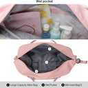 HYC00 Travel Duffel Bag,Carry-on Overnight Weekender Bags for Women,Sports Tote Gym Bag with Wet Pocket