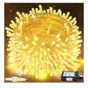 Connectable 200 LED String Lights Indoor Outdoor with Timer, 66FT 13 Modes Warm White Christmas Lights Waterproof, Twinkle Fairy Lights Plug in Clear Wire for Christmas Tree, Bedroom, Classroom Decor