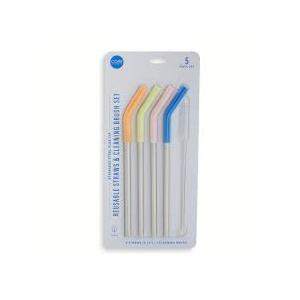 Core Home Straw Set - Assorted - 5 pc