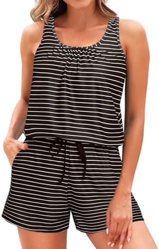 Tempt Me Romper One Piece Swimsuits with Short - Women Boyleg with Pockets Modest Bathing Suit 2025 Swimwear, Size XL