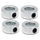 (4-Pack) 1 Bore Solid Steel Shaft Collars with Zinc Plated Coating - Durable Shaft Collars Suitable for Machinery and Industrial Use