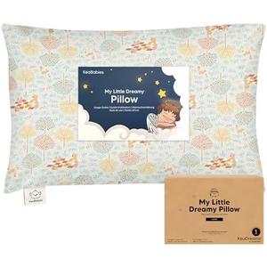 KeaBabies Toddler Pillow with Pillowcase, Jumbo 14X20 - Soft Organic Cotton Toddler Pillows for Sleeping - Machine Washable - Perfect for Travel, Toddler Bed Set (Wild Picnic)