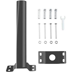 Light Pole Mount,Solar Lighting Mounting Bracket Extension Pole Kit Wall Black Metal Pipes Barn Lights Fixture Antenna Adaptor Outdoor Arm for Street Light,Wall Mounted Tire,Barn Lamp,Post Tree