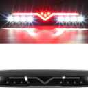 Partsam High Mount Stop Light Led 3rd Brake Replacement for 07-13 Silverado/Sierra 1500 2500HD 3500HD Third Rear Cab Roof Center Tail Cargo Lamp(Smoke Lens)