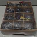 12 PCS Clear and Black Christmas Ball Ornaments, 80mm/3.15 Inches Rustic Farmhouse Christmas Decorations, Large Shatterproof Luxury Hand-Painted Xmas Ornaments for Christmas Tree, Wedding