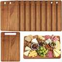 Nuenen 10 Pcs Bulk Wood Cutting Board with Handle 12 x 7.8 Inch Acacia Wooden Kitchen Serving Chopping Boards for Pizza, Bread, Charcuterie, Fruit, Vegetables(Acacia)