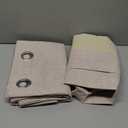 MIULEE 100% Blackout Linen Textured Curtains for Bedroom Solid Thermal Insulated Natural Beige Grommet Room Darkening Curtains & Drapes Luxury Decor for Living Room Nursery 52 x 84 Inch (2 Panels)