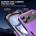 for iPhone 17 Pro Max Case [Shockproof] [Dropproof] [Heavy Duty Protection] [Pocket-Friendly] Slim & Tough Non-Slip Protective Phone Cover for iPhone 17 promax 6.9inch, Purple