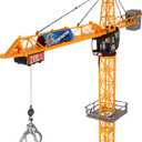 DICKIE TOYS Mighty Construction Crane with Remote Control, 48" inches and 350 Degree Rotation Trolley, for Ages 3 and up