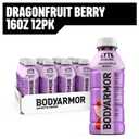 BODYARMOR LYTE, Dragonfruit Berry, Electrolyte Drink, 20 Calories, 16 Fl Oz Bottles (12 Pack), Coconut Water Sports Drink, Natural Flavor & B Vitamins