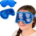 LIFE WORKS Gel Eye Mask, Hot or Cold Therapy for Puffy Eyes, Dark Circles, Headaches, and Migraines, Soft Gel Beads and Liquid Filling for Cooling or Warming Comfort