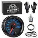 Oil Pressure Gauge Kit 7 Color 100 PSI Upgraded 2-1/16" 52mm Includes Electronic Sensor & Wiring for Car Truck