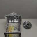 Emliviar 20" Farmhouse Outdoor Pendant Light, Large Outdoor Hanging Light for Porch Gazebo, Black Finish Aluminum with Seeded Glass Shade, DE279H-M BK (Large - 1 Pack)