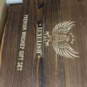 Whiskey Decanter Gift Set with Handcrafted Wooden Box, Twisted Bourbon Decanter, 2 Crystal Glasses, 8 Stainless Steel Ice Cubes, 2 Slate Coasters and Tongs, Whiskey Gifts for Men Dad