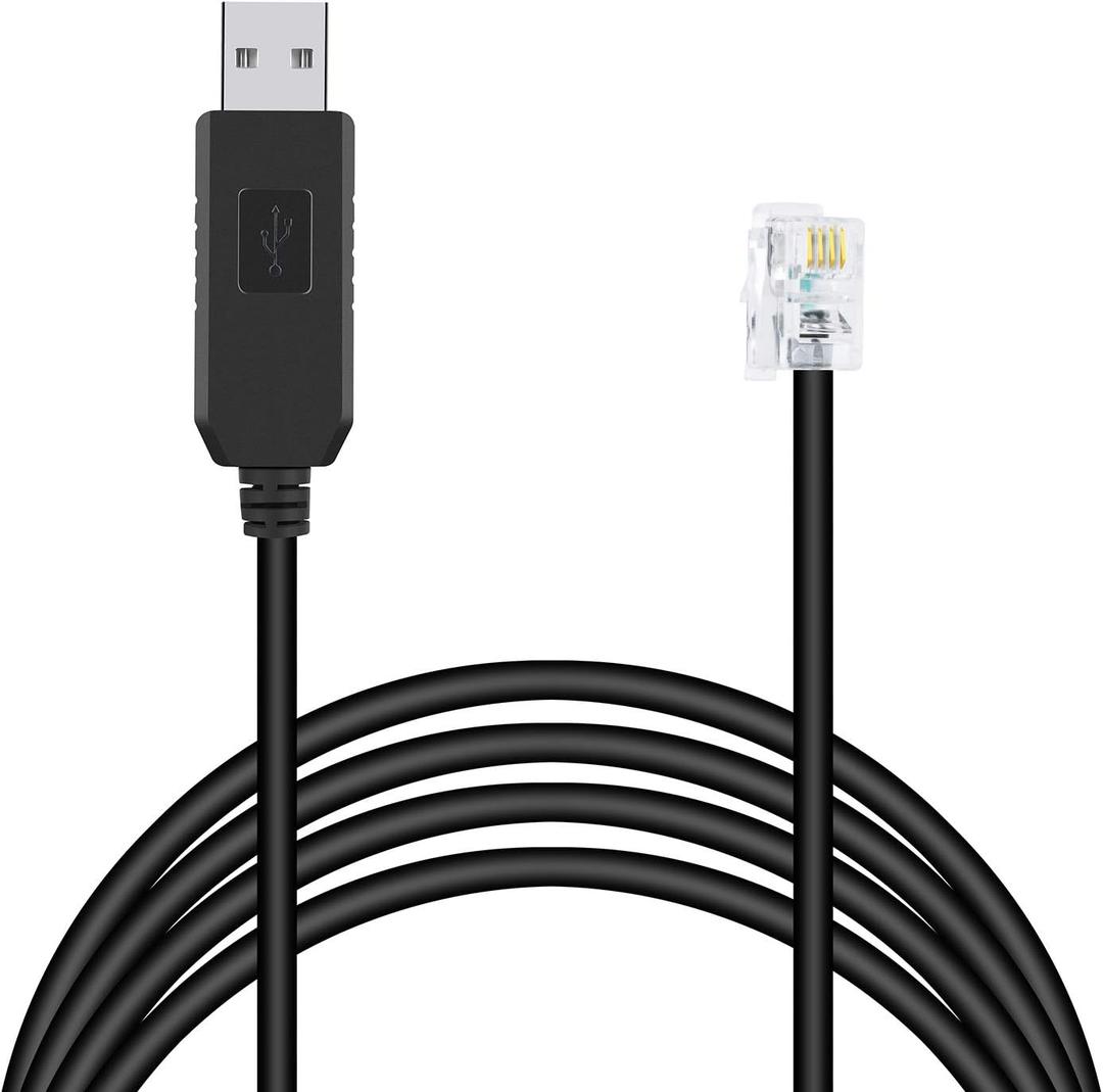 Meade 505 Telescope to PC Control Cable CP2102 RS232 RJ10 Serial Adapter Converter Connector Autostar Audiostar Cable Compatible for ETX127 ETX125 ETX-90 LXD75 LX80 LX90 (9.8 feet)