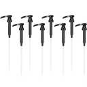 Zopeal 8 Pieces Coffee Syrup Pump Dispenser Fits 750ml/25.4oz Bottles, Skinny Syrup Pump for Coffee Flavoring, Creamers, Caramel, Beverages, Kitchen Cafe Bar Drinking Mixes Food Dispenser(Black)