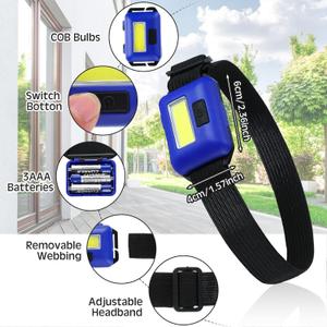 30 Pcs Led Headlamp Flashlight for Adults Outdoor Flashlight Headlamps with Adjustable Headband Waterproof Head Lights for Forehead with 3 Modes 90 AAA Batteries for Work Family Camp Run Read