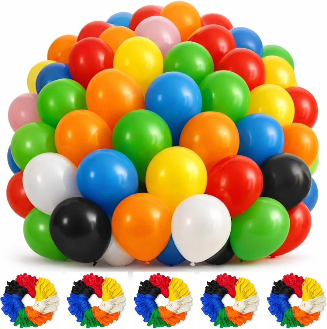 Monty 1000 Bulk Balloons Rainbow Color – 12 Inch Latex Assorted Multicolor Ideal for Party Decor, Birthdays, Anniversaries, Graduation, Weddings, Valentine’s Day & Baby Shower (1000pcs)