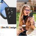 Compatible for Oukitel C1/ C1 PRO Phone Case with Screen Protector, 360 Rotatable Ring Holder Kickstand/Stand Silicone TPU Shockproof Protective Cover Case for Oukitel C1 C1 PRO 2025 - Black