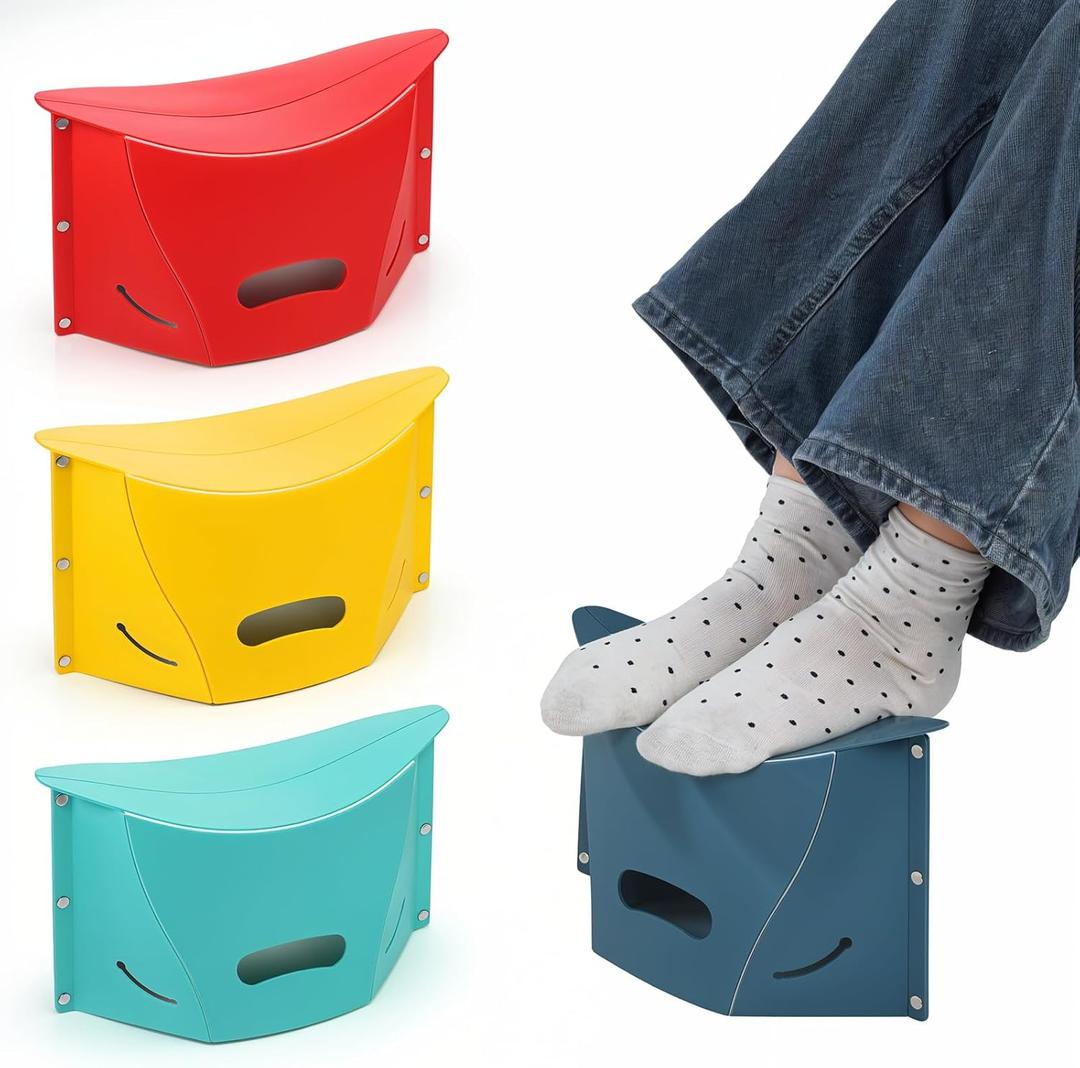 Travel Foot Rest for Airplane Long Flights, Foldable Camping Foot Rest with Handbag Function Relieves Back & Knee Pain for Outdoor Camping, Long Flight Home Office