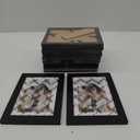 Picrit 5x7 Picture Frame for Wall Mounting or Table Top Display, Set of 12, Display 4x6 with Mat or 5x7 Without Mat, Black.