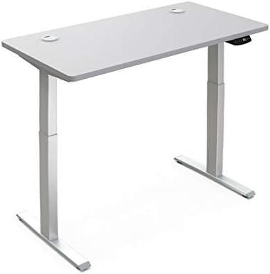 Master Massage Ez Electric Height Adjustable Standing Desk with Ergonomic Contoured Tabletop 71x 31.50 with Dual Motor Lift System for Home Office Workstation with 4 Color Options