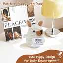 Positive Puppy Crochet Doll Dog Gifts - Birthday Gift for Best Friend, Teacher, Coworker, Nurse, Sister, Mom, Dad - Handmade Emotional Support Crochet Gift for Women, Men