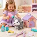 Toylink Robot Walking Dog Toys for Kids Girls 3-6, Portable Puppy House
