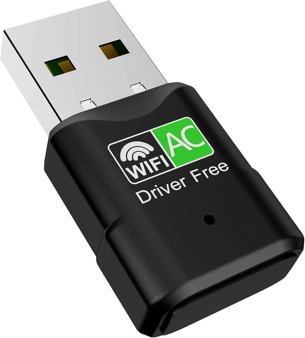 USB WiFi Adapter for Desktop PC, RENGOGA 600Mbps Dual Band 2.4G 5.8G Wireless WiFi Adapter for Laptop, Wireless Network Support Windows 11/ 10/ 8/ 7/ Xp, USB Dongle for PC