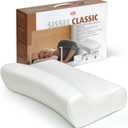 SISSEL Classic Neck Pillow Size M | Unique Incline for Disc & Vertebrae Relief | Includes Washable Velour Cover | Dimensions: Approx. 47 x 33 x 11 cm, Medium