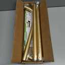 ZYRW Gold Curtain Rod, Room Darkening Rods for Windows 28 to 48 Inches(2.3-4Ft), Wrap Around Curtain Rods, Heavy Duty Blackout Drapery, Modern Decorative Window Treatment Rod, Gold