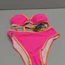 Blooming Jelly Womens Bikini Sets Color Block Two Piece Swimsuit O Ring Stitched Bathing Suit 2026 (X-Large)