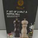 Salt and Pepper Grinder Pepper Mill Grinder Pepper Grinders Shakers Salt Mill Set of 2 with Adjustable Ceramic Rotor 7 Inch Black and White