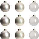 DN DECONATION Glass Christmas Hanging Ball Ornaments 9PCS, 3.15" Champagne | Christmas Ornaments, Christmas Decorative Baubles for Xmas Tree Decoration, Holiday, Wedding Party Gift Decor