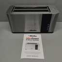 Mueller UltraToast Full Stainless Steel Toaster 4 Slice, Long Extra-Wide Slots for Bagels and Waffles, 6 Browning Levels, LED Display, Cancel/Defrost/Reheat Functions & Removable Tray, Kitchen Gadgets